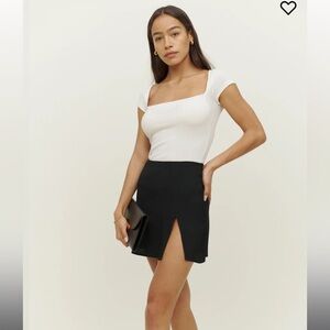 Reformation Black Margot Mini Skirt